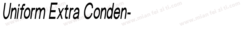 Uniform Extra Conden字体转换